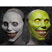 olcso Maszkok-Mindszentek napja Ijesztő mosolygó démonok Maszk Halloween-kellékek Felnőttek Férfi Női Uniszex Borzalom Vicces Ijesztő jelmez Mindszentek napja Farsang Mardi Gras Könnyű farsangi jelmez