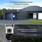 cheap Indoor IP Network Cameras-2MP Double Lens Camera, WiFi IP Home Security Camera, Two Way Audio Motion Detection Surveillance Camera, Waterproof Outdoor PTZ Camera, Full Color Night Vision IR Camera for Home, Baby, Elder, Pet