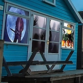 preiswerte Halloween-Lichter-Halloween-Fensterprojektor Halloween-Projektor mit integriertem Stativ und 12 Filmen Mini-Halloween-Außenprojektoren für perfekte Weihnachts- und Halloween-Außendekorationen