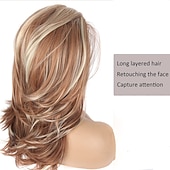 economico Parrucche trendy sintetiche-Parrucche sintetiche Riccio Taglio asimmetrico A macchina Parrucca Biondo Rosa Medio A1 A3 A4 A9 A10 Capelli sintetici Per donna Soffice Di tendenza Facile da trasportare Biondo Rosa Rosso