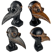 tanie Maska i rekwizyty na Halloween-Maska steampunk halloween z ptakiem w kształcie dzioba, maska z długim nosem i dziobem ptaka wrony, akcesoria do kostiumów cosplay steam