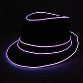 levne Novinky-svítící klobouk pán výkon klobouk led záře cylindr party dárek narozeninám svatební kostým vánoční halloween zásoby