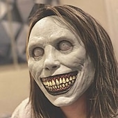 levne Halloween maska a rekvizity-halloweenská maska, cosplay, zakrytí obličeje, strašidelná maska smějícího se ďábla, super realistická maska, na večírky, školní festivaly, kulturní festivaly, akce, strašidelný dům, umělecký festival