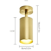 abordables Spots encastrables-laiton petits projecteurs led salon café bar doré piste lumières chez l&#039;habitant décoration lumineux vers le bas la lumière