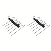 cheap Home Storage &amp; Hooks-Pants Hangers Space Saving - 6 Tier Multifunctional Pant Rack Hanger for Hanging Pants,Jeans,Skirts,Scarf,Clothes - Closet Space Saver Organizer for Men Women - No Slip Magic Pants Hangers 1 Pack
