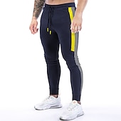 cheap Sweatpants-Men&#039;s Athletic Pants Sweatpants Joggers Trousers Pocket Drawstring Elastic Waist Stripe Comfort Breathable Outdoor Daily Going out Fashion Casual Black Dark Blue