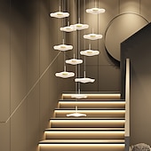 billige Unike lysekroner-180 cm Enkelt design Øyesign Anheng Lys Metall Akryl galvanisert Malte overflater Moderne Nordisk stil 110-120V 220-240V