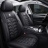 baratos Capas para bancos de automóveis-Almofada de carro starfire capa de assento de couro integral universal de quatro estações cobertura de assento completa cobertura de assento de automóvel de alta qualidade especial capa de assento