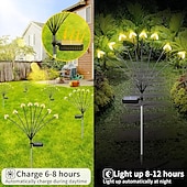 economico Luci paesaggistiche-2 luci solari da giardino a forma di lucciola, 8/10 LED, luci da giardino esterne impermeabili con 2 modalità di illuminazione, luci oscillanti IP65 per decorazioni natalizie, da giardino, da patio e da passerella