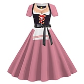cheap Graphic Apparel-Halloween Oktoberfest Dress Maid Bavarian German Munich Wiesn Women's Traditional Style Cloth