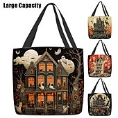 cheap Graphic Print Bags-Women&#039;s Tote Shoulder Bag Canvas Tote Bag Polyester Shopping Daily Print Large Capacity Foldable Lightweight 3D Rainbow