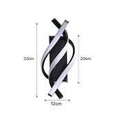 abordables Appliques murales LED-Lightinthebox Applique murale d&#039;intérieur à LED Desin 33 cm Courbe intérieure moderne simple Applique murale LED en silicone est applicable à la chambre à coucher, au salon, à la salle de bain, au