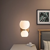 economico Luci da parete-Lightinthebox lampada da parete a led vetro bianco caldo 24 cm moderna lampada da parete a led sfondo soggiorno camera da letto comodino applique da parete per interni illuminazione sconce 1 pz