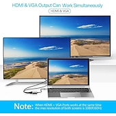 voordelige USB-hubs-4k 30hz type c naar hdmi-compatibele usb c naar hdmi vga pd adapter converter usb 3.0 hub dock voor macbook samsung s20 xiaomi huawei
