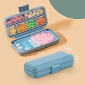economico deposito bagagli e viaggi-Scatola portapillole sigillata portatile da 1pc, mini portapillole portatile con scomparto, custodia per pillole da viaggio, contenitore per medicinali