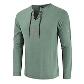 olcso Felsők-Középkori Reneszánsz 17. század Közepes hossz Blúz / Ing Szerepjáték Jelmezek Vámpírok Kalóz Lovag Viking Zsinór Hímzés Jelmez Férfi Kalóz Fantasy Mindszentek napja Álarcos mulatság Alkalmi / Napi