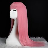 levne Syntetické trendy paruky-bílá paruka rovné bílé paruky pro ženy syntetické barevné platinové bílé paruky cosplay