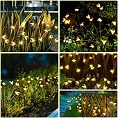 economico Luci paesaggistiche-2 luci solari da giardino a forma di lucciola, 8/10 LED, luci da giardino esterne impermeabili con 2 modalità di illuminazione, luci oscillanti IP65 per decorazioni natalizie, da giardino, da patio e da passerella