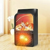 cheap Heating Equipment-Mini Electric Fan Heater Portable Plug-in Wall Ceramic Heater Air Heating Winter Room Warmer Thermostat Remote Control 400W PTC