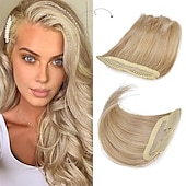baratos Clip nas extensões-2 pacotes de postiços de 4 polegadas curtos e grossos adicionando grampo de volume de cabelo extra em extensões de cabelo topper de cabelo para cabelo ralo feminino cor cinza/marrom/prata/branco