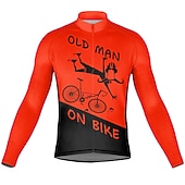 billiga Tröjor för män-Herr Cykeltröja Grafisk Bokstav &amp; Nummer Långärmad Cykel Tröja Överdelar med 3 bakfickor Bergscykling Vägcykling Snabb tork Reflexremsa Bakficka Fuktabsorberande sporter Svart Gul Röd Kläder