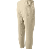 preiswerte Freizeithosen-Herren Jogginghose Jogger Hose Hosen Abgeschnittene Hose Freizeithose Kordelzug Elastische Taille Feste Farbe Komfort Schnelltrocknend Täglich Strassenmode Modisch Brautkleider schlicht Lockere