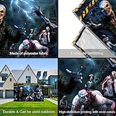 billige halloween veggtepper-halloween zombie hengende veggteppe veggkunst stor billedvev veggmaleri dekor fotografi bakteppe teppe gardin hjem soverom stue dekorasjon halloween dekorasjoner