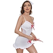 ieftine Costume pentru femei-Costum Cosplay Uniforme Costume de carieră Asistente Ținute Cosplay Costum sexy Adulți Pentru femei Mascaradă Mascaradă Îmbrăcați-vă