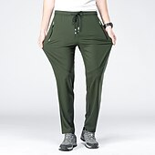 abordables Pantalones y shorts-Hombre Pantalones para senderismo Pantalones impermeables de senderismo Verano Al aire libre Ajuste regular Transpirable Secado rápido Eslático Cómodo Prendas de abajo Correa Cintura elástica Negro
