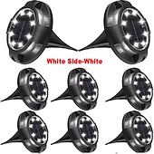 cheap Ground Lights-LED Solar Ground Light Outdoor Waterproof Garden Decoration Light Landscape Lawn Pathway Stairs Buried Deck Lights 12 LEDs