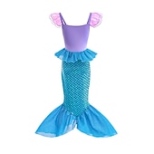 abordables Costumes pour filles-Sirène Sirène Princesse Aqua Robe Costume de soirée à thème Cosplay for Fille Enfant Carnaval Mascarade