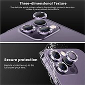 olcso iPhone-képernyővédők-1 készlet Kamera lencsevédő Kompatibilitás Apple iPhone 16 iPhone 15 Pro Max Plus iPhone 14 13 12 11 Pro Max Mini SE X XR XS Max 8 7 Plus Edzett üveg 9H erősség Anti-ujjlenyomat Nagyfelbontású (HD