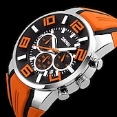 cheap Quartz Watches-Mens Skmei Stop Watch Luxury Watches Silicone Strap Casual Watches For Men Waterproof Quartz 9128 Clock