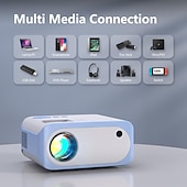 cheap Projectors-Mini Projector, Native 1080P Full HD 9000L SOPYOU Movie Outdoor Projector 4K Supported with 360° Tripod, Video Mini Portable Projector for HDMI, USB,TV Stick, PS5, iOS &amp;amp; Android