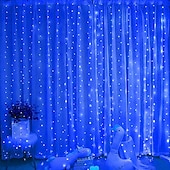 levne USB String světla-Světelné řetězy 100/200/300 LED diody 1 sada Teplá bílá Bílá Červená Okno / Závěs / Rampouch světla Dovolená 5 V