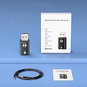 cheap USB Hubs-USB Bluetooth 5.1 Adapter for PC Speaker TV 4 In 1 Wireless Music Audio Receiver 3.5mm Jack AUX Transmitter