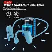 preiswerte On-Ear- und Over-Ear-Kopfhörer-Schmerzfreie Open Ear Wireless Bluetooth5.2 Kopfhörer Wasserdichter Sport Ohrhaken Ohrhörer Stereo Freisprech Bluetooth Headset mit Mikrofon für Laufen Radfahren Sport Headset