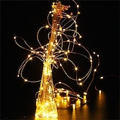 abordables Guirlandes lumineuses à piles-Guirlande lumineuse LED élégante pour réception de mariage, alimentée par USB/batterie, fil de cuivre, guirlande lumineuse pour fête, mariage, lumières de Noël, décoration