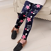 economico Pantaloni e gonne-Bambino Da ragazza Ghette Con cuori Attivo Esterno 7-13 anni Autunno Leopardata Puntini blu navy Cuori colorati