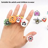 お買い得  ハロウィン 2024-20 個ハロウィンリンググローフィンガーライト LED 点滅カボチャグローブレスレット子供の創造的なおもちゃ