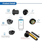 cheap Door Locks-Bedroom Door Double Row Graffiti Smart Lock Home Indoor Wooden Door Fingerprint Lock Office Electronic Password Door Lock