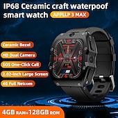 Χαμηλού Κόστους Smartwatch-lokmat appllp 3 max έξυπνο ρολόι 2,02 ιντσών 4g lte κινητό έξυπνο ρολόι τηλέφωνο 3g 4g bluetooth υπενθύμιση κλήσεων παρακολούθησης δραστηριότητας συμβατό με android ios γυναίκες άνδρες κλήσεις gps