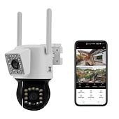 cheap Indoor IP Network Cameras-2MP Double Lens Camera, WiFi IP Home Security Camera, Two Way Audio Motion Detection Surveillance Camera, Waterproof Outdoor PTZ Camera, Full Color Night Vision IR Camera for Home, Baby, Elder, Pet