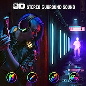 levne TWS Pravá bezdrátová sluchátka-bezdrátová BT sluchátka s potlačením hluku hifi stereo zvuk mikrofon hluboké basy proteinové náušníky duhové rgb podsvícení dobíjecí přes ucho sluchátka pro pc mac hra cestovní třída domácí kancelář