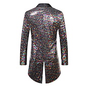 billige Topper-Retro / vintage 1980erne Jakke ملابس السهرة للرجال tailcoat Disk Paljetter Herre Halloween Karneval Maskerade Fest Fest / aften Stadie Voksne Frakk