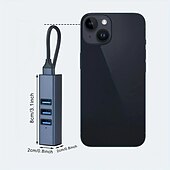 preiswerte USB-Hubs-USB-Expander 4-in-1 3.0 Hub Splitter Typ C 100 Megabit Netzwerkkarte Notebook One Drag Four Expander