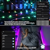 ieftine Alimentare USB-bandă de lumină led rgb magic culoare aplicație control șir de lumină magică șir de lumină cu led piele șir de lumină decorativă de Crăciun pentru camera de familie sufragerie decor în aer liber