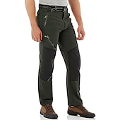 cheap Bottoms-Men&#039;s Water Resistant Work Pants Hiking Mountain Pants Trousers Military Outdoor Summer Ripstop Quick Dry Pants Spandex 4 Zipper Pockets Elastic Waist Lightweight Bottoms Navy Gray Black Army Green