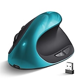 baratos Ratos-mouse vertical recarregável mouse sem fio ergonômico 2.4g receptor usb 1600 dpi ajustável mouse de 6 botões