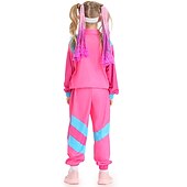 お買い得  1980年代-1980年代 ヒップホップ ストリートスタイル パンツ セット ジャケット ディスコ 仮装 男の子 女の子 カーニバルコスチューム マスカレード パーティー マスカレード カジュアル／普段着 子供用 上着 パンツ